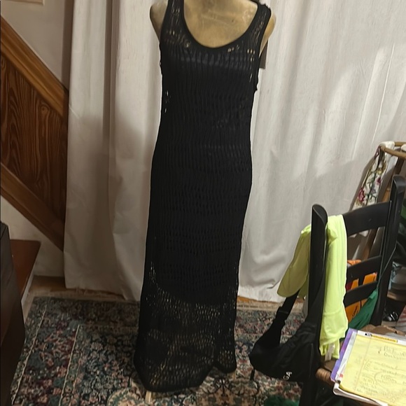 Theory Black Sleeveless Scoop Neck Maxi Gown - Picture 1 of 14